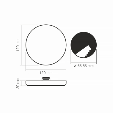 LED round frameless lamp VIDEX VLE-DLFR-154 15W 4000K 220V - photo №4