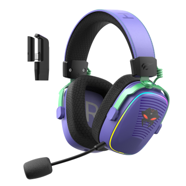 Бездротові ігрові навушники HAVIT Huaxu-X4 Purple+Black - photo