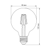 LED лампа TITANUM  Filament G95 6W E27 2200K бронза - фото №3