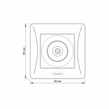 Розетка TV одинарна телевізійна срібний шовк VIDEX BINERA - фото №5