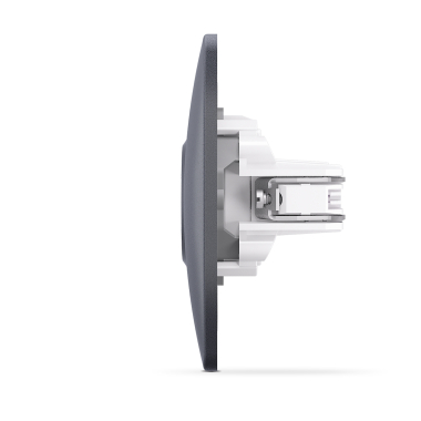 Розетка TV одинарна телевізійна чорний графіт VIDEX BINERA - фото №4