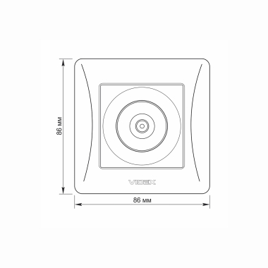 Розетка TV одинарна телевізійна чорний графіт VIDEX BINERA - фото №5