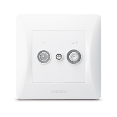 Розетка TV+SAT кінцева біла VIDEX BINERA - фото №2