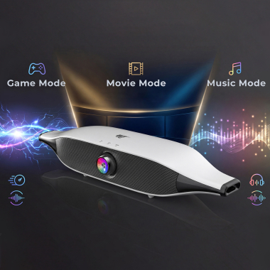 Ігрова колонка SOUNDBAR HAVIT SK218 20W USB+BT RGB White+Black - photo №2