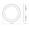 LED світильник круглий VIDEX DL6R 18W 3000K-4000K-6500K White - фото №11