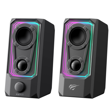 Стерео колонки ігрові HAVIT SK219 6W USB+BT RGB Black+Gray - photo