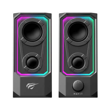 Стерео колонки ігрові HAVIT SK219 6W USB+BT RGB Black+Gray - photo №2