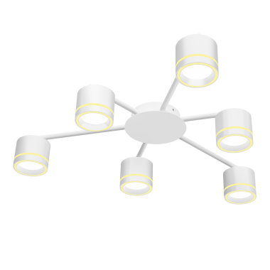 Ceiling Spotlight Luminaire VIDEX for 6xGX53 lamp VL-SPF21B-WP White - photo №2