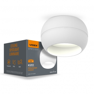 Ceiling spotlight luminaire VIDEX for GX53 lamp VL-SPF16A-W White