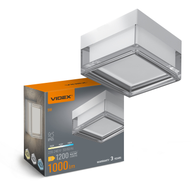 LED світильник IP65 квадратний VIDEX BHD02 9W 2800-4000-6000K White - фото