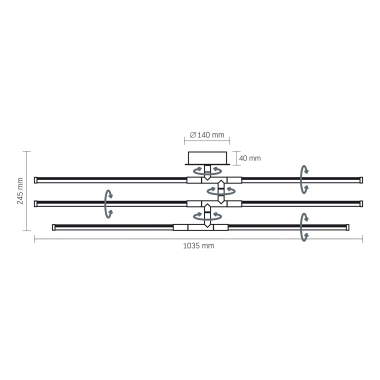 LED світильник стельовий VIDEX CLD013 40W 3000-4000-6000K White - фото №4