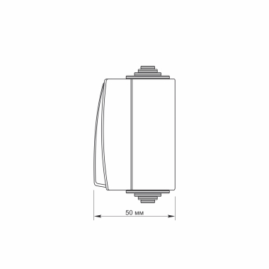 IP65 Вимикач зовнішній одноклавішний прохідний сірий VIDEX BINERA - фото №5