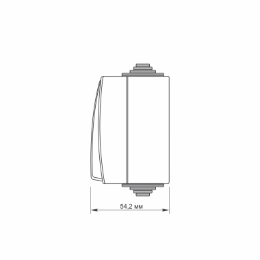 IP65 Вимикач зовнішній одноклавішний із підсвіткою сірий VIDEX BINERA - фото №5