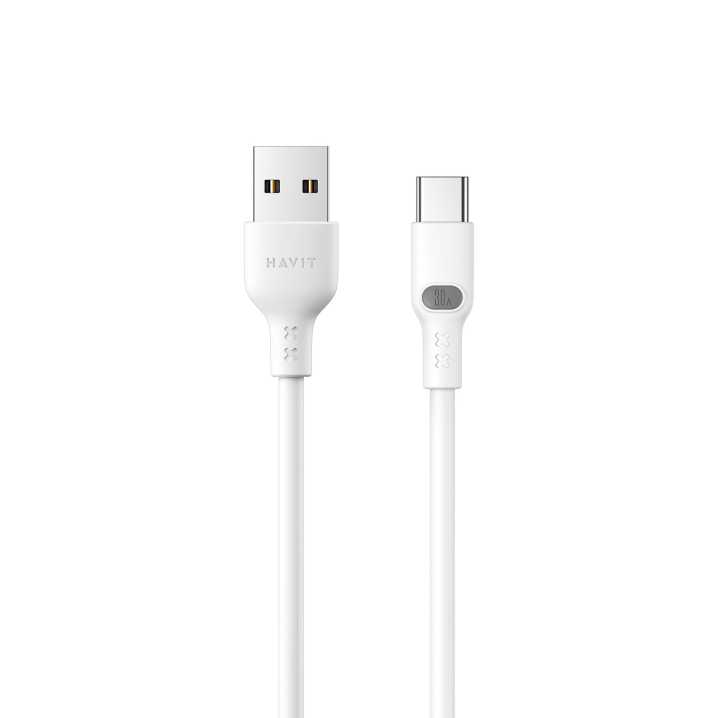 Кабель USB - USB-C HAVIT HV-CB6282 3A 1м White - фото