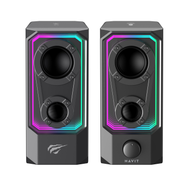 Стерео колонки ігрові HAVIT SK219 6W USB+BT RGB Black+Gray - photo №3