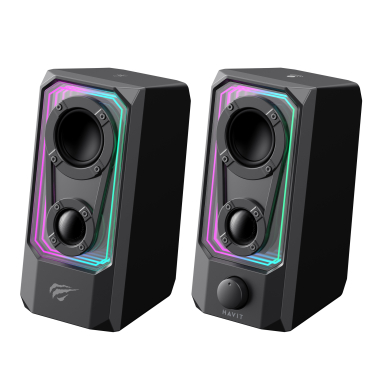 Стерео колонки ігрові HAVIT SK219 6W USB+BT RGB Black+Gray - photo №4