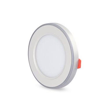 LED світильник вбудований з декоративною підсвіткою VIDEX DL4R 6W+3W 5000K+2700K 220V - фото №2