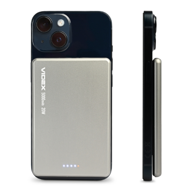 Повербанк з бездротовою зарядкою 5000mAh VIDEX Ultra-Slim VPB-W51S 15W PD20W - фото №8