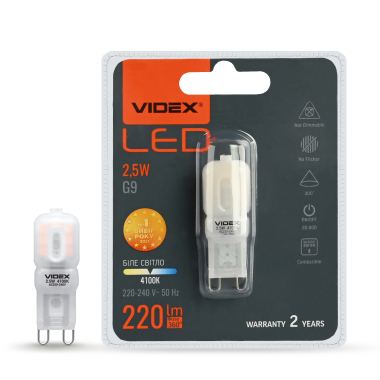 LED лампа VIDEX G9e 2.5W G9 4100K - фото