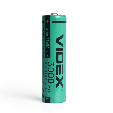 Акумулятор Videx літій-іонний 18650 (без захисту) 3000mAh bulk 1шт - фото