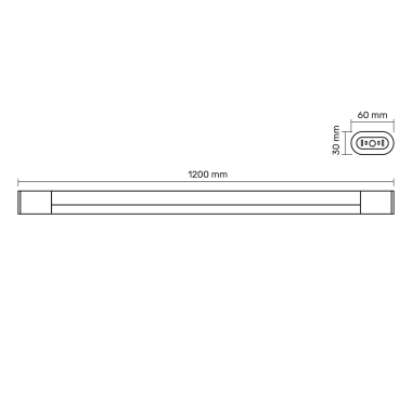 LED свiтильник лiнiйний TITANUM 45W 1.2М 6500K White (TL-BNO-45126W) - фото №6