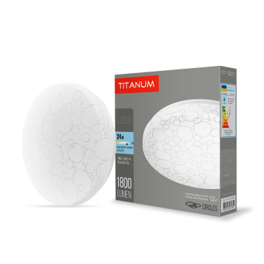 LED світильник настінно-стельовий TITANUM 24W 5000K Кільця - фото