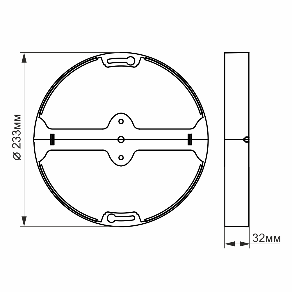 Рамка накладного монтажу безрамкового круглого світильника VIDEX (VL-DLFR-33SF)