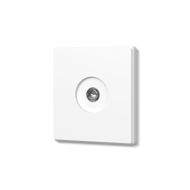 Розетка TV одинарна телевізійна біла матова VIDEX NOTA (VF-NT-SK1TV-WH) - фото