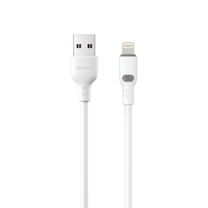 Кабель USB - Lightning HAVIT HV-CB6283 2.4A 1м White - фото