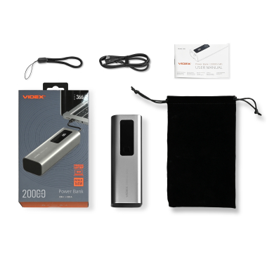 Повербанк 20000mAh VIDEX VPB-366 165W PD100W +Display - фото №17