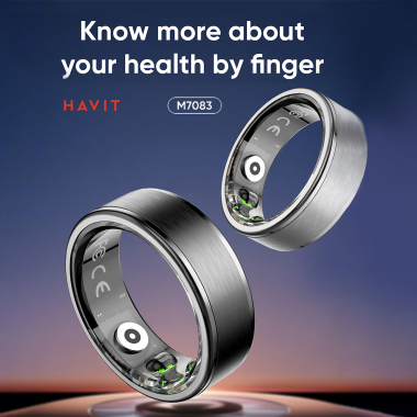 Cмарт кільце HAVIT M7083-11 Bluetooth Black - фото