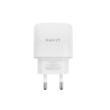Швидкий зарядний пристрій HAVIT HV-UC1016 USB-C 20W 3A White - фото