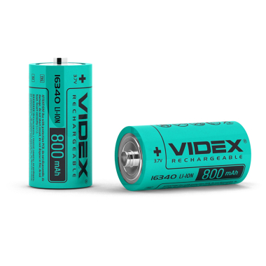 Акумулятор Videx літій-іонний 16340 (без захисту) 800mAh bulk/1шт - фото №2