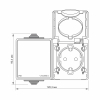 IP65 Розетка зовнішня одинарна із заземленням та вимикачем одноклавішним сіра VIDEX BINERA - фото №4