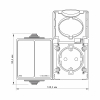 IP65 Розетка зовнішня одинарна із заземленням та вимикачем двоклавішним сіра VIDEX BINERA - фото №3