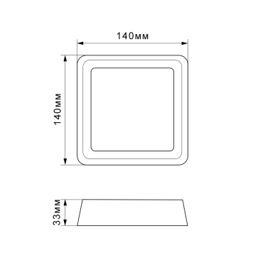 LED Світильник квадратний накладний TITANUM 12W 5000K - фото №5