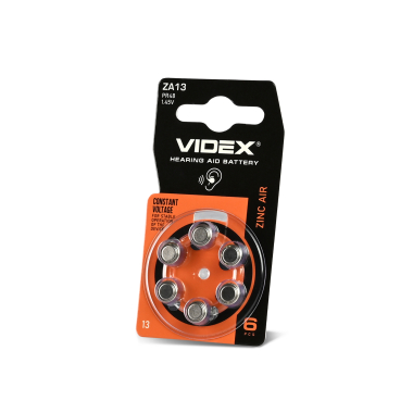 Батарейка повітряно цинкова Videx ZA13 (PR48) BLISTER 6 - фото