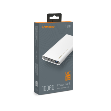 Повербанк 10000mAh VIDEX VPB-310 22.5W White