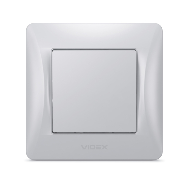 Вимикач одноклавішний срібний шовк VIDEX BINERA - фото №2