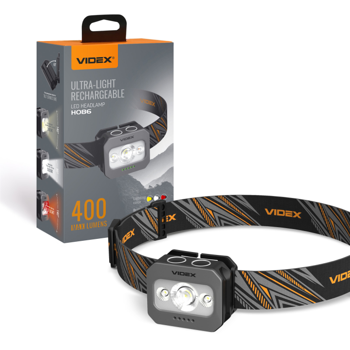 Налобний світлодіодний ліхтарик VIDEX VLF-H086 400Lm 5000K - фото