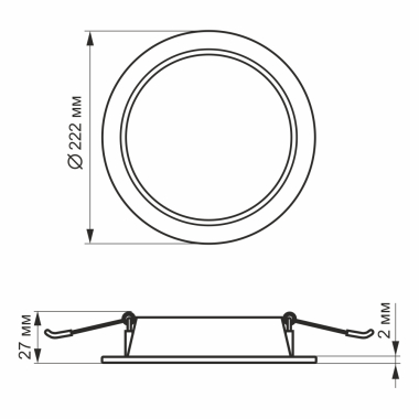 LED світильник Back вбудований круглий VIDEX 20W 5000K - фото №5