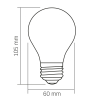 LED лампа VIDEX Filament VL-DA60MO 4W E27 3000K Porcelain dimmable - фото №3