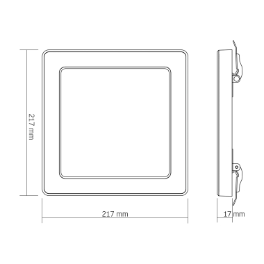LED світильник квадратний VIDEX DL6S 18W 3000K-4000K-6500K White - фото №12