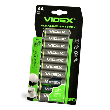 Alkaline Battery VIDEX LR6/AA 20pcs BLISTER