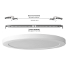 LED світильник круглий VIDEX DL6R 24W 3000K-4000K-6500K White - фото №9