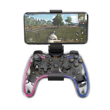 Ігровий бездротовий геймпад HAVIT HV-G180BT RGB Transparent - фото