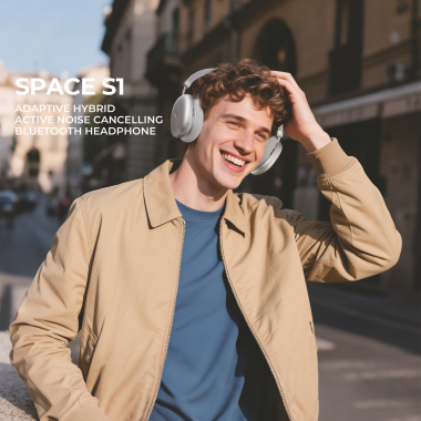 Навушники накладні бездротові HAVIT H670BT "SPACE S1" ANC Silver - фото №8