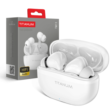Бездротові TWS навушники TITANUM TW11 White - фото