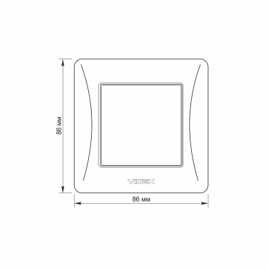 Вимикач одноклавішний чорний графіт VIDEX BINERA - фото №5