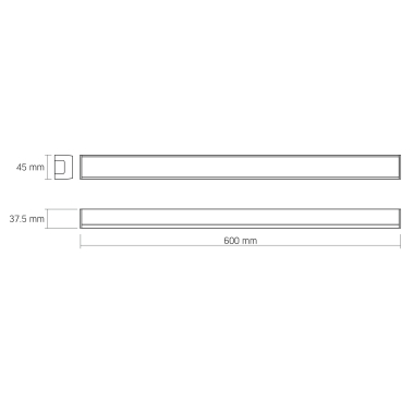 LED світильник лінійний VIDEX BN03 30W 0.6М 5000K 220V Black - фото №7